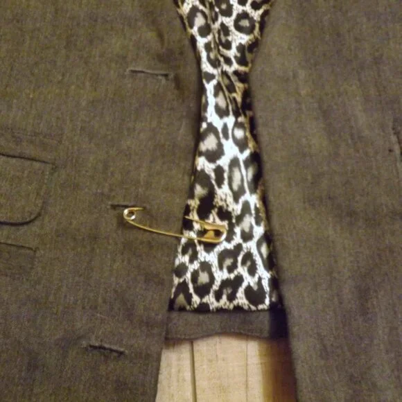 90s Y2k vest cropped leopard mini suit vest 2000s vintage cute whimsygoth layer - Picture 3 of 8